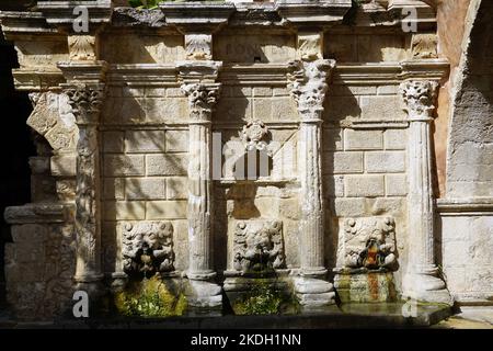 Fontaine de Venise de Rimondi, Rethymno, Crète, Grèce, Europe Banque D'Images