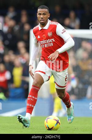 Londres, Angleterre, 6th novembre 2022. Gabriel d'Arsenal pendant le match de la première Ligue au pont Stamford, Londres. Le crédit photo devrait se lire: Paul Terry / Sportimage Banque D'Images