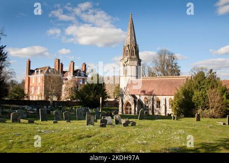 Eglise de St Gregory, domaine de Welford Park, Newbury, Berkshire, Angleterre Banque D'Images