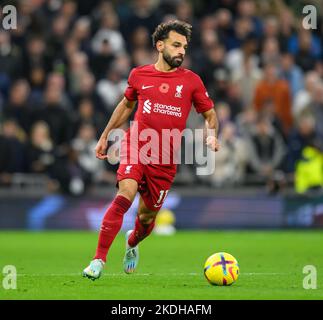 Londres, Royaume-Uni. 6th novembre 2022. Tottenham Hotspur v Liverpool - Premier League - Tottenham Hotspur Stadium Mo, Etats-Unis. 06th novembre 2022. Salah pendant le jeu contre Tottenham Hotspur photo crédit: Mark pain/Alamy Live News Banque D'Images