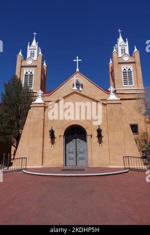 Église San Felipe de Neri dans la vieille ville d'Albuquerque Banque D'Images