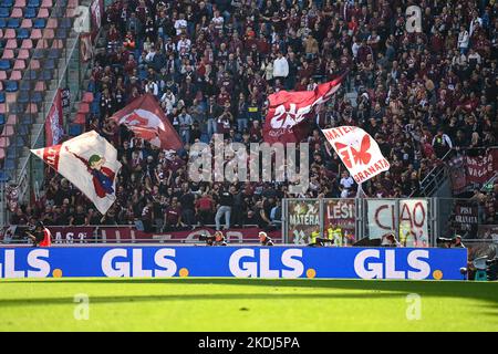 Bologne, Italie. 06th novembre 2022. Supporters du FC de Turin pendant le FC de Bologne contre le FC de Turin, football italien série Un match à Bologne, Italie, 06 novembre 2022 crédit: Agence de photo indépendante/Alamy Live News Banque D'Images