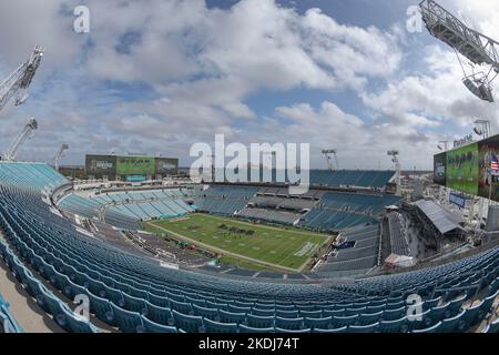 Samedi, 6 novembre 2022 ; Jacksonville, Floride, États-Unis ; Une vue générale du stade avant un match NFL entre les Jacksonville Jaguars et Las Veg Banque D'Images