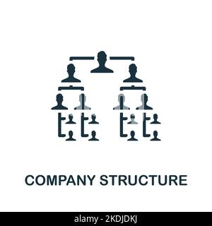 Structure de l'entreprise. Icône de structure d'entreprise simple monochrome pour les modèles, la conception Web et les infographies Illustration de Vecteur