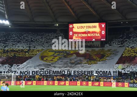 Rome, Italie. 06th novembre 2022. Roma fans pendant le football série A match, Stadio Olimpico, AS Roma v Lazio, 06th Nov 2022 (Credit photo AllShotLive/Sipa USA ) Credit: SIPA USA/Alay Live News Banque D'Images