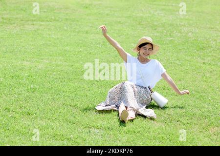 Les jeunes Japonais woman portrait Banque D'Images