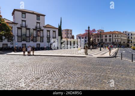 Praça do Município, Funchal, Madère, Portugal. Banque D'Images