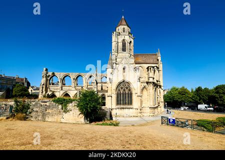 Caen Normandie France. Les ruines de l'église de Saint Étienne le Vieux Banque D'Images