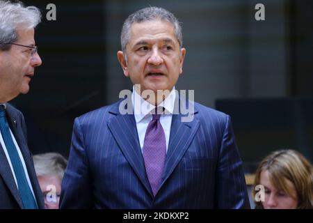 Bruxelles, Belgique. 07th novembre 2022. Fabio Panetta, économiste, assiste à une réunion des ministres des Finances de l'Eurogroupe, au Conseil européen de Bruxelles, Belgique, le 7 novembre 2022. Crédit: ALEXANDROS MICHAILIDIS/Alamy Live News Banque D'Images