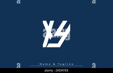 Lettres de l'alphabet initiales Monogram logo XY , YX Illustration de Vecteur