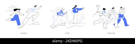 Sports style de vie résumé concept illustrations vectorielles. Illustration de Vecteur