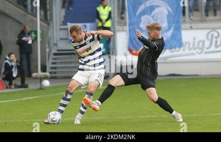 Duisburg, Allemagne. 05th novembre 2022. Firo : 05.11.2022, football, football, ligue 3rd, ligue fédérale 3rd, Saison 2022/2023, 22/23, 15th matchday MSV Duisburg - Spielvereinigung, SpVgg Bayreuth 1:1 Sebastian Mai, duels crédit: dpa/Alay Live News Banque D'Images