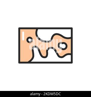 Icône de ligne de couleur de vitiligo. Elément vectoriel isolé. Illustration de Vecteur