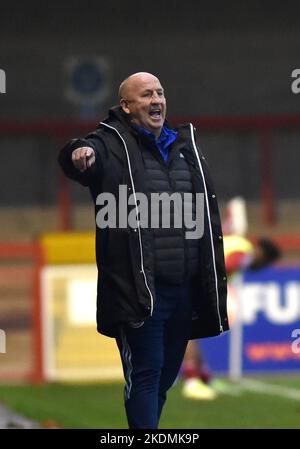 John Coleman Directeur d'Accrington Stanley lors du premier tour de la coupe Emirates FA entre Crawley Town et Accrington Stanley au Broadfield Stadium , Crawley , Royaume-Uni - 5th novembre 2022 usage éditorial uniquement. Pas de merchandising. Pour les images de football, les restrictions FA et Premier League s'appliquent inc. Aucune utilisation Internet/mobile sans licence FAPL - pour plus de détails, contactez football Dataco Banque D'Images