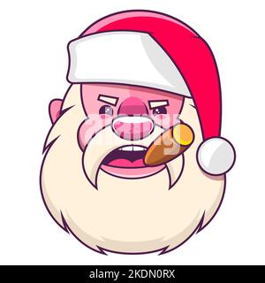 Motif chapeau et logo barbe du Père Noël Illustration vectorielle Illustration de Vecteur