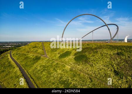 Hoheward slag Heap, parc paysager, le plus grand paysage de scories dans la région de la Ruhr, observatoire horizontal, Herten NRW, Allemagne Banque D'Images