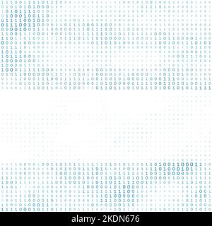 Arrière-plan numérique binaire avec ligne par des bleus et des zéros. Motif graphique vectoriel carré Illustration de Vecteur