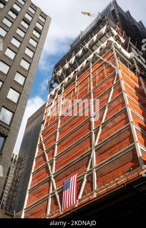 Chantier de construction au 270 Park Avenue, Entire Block Supertall, New York, États-Unis 2022 Banque D'Images