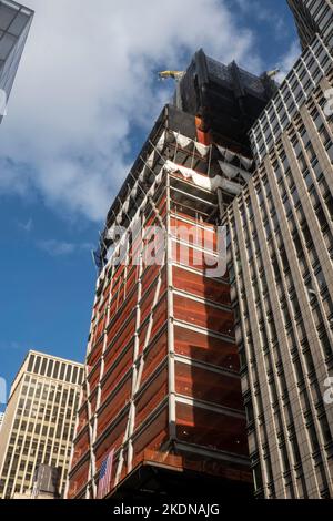 Chantier de construction au 270 Park Avenue, Entire Block Supertall, New York, États-Unis 2022 Banque D'Images