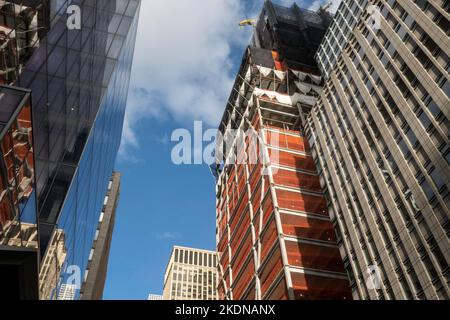 Chantier de construction au 270 Park Avenue, Entire Block Supertall, New York, États-Unis 2022 Banque D'Images