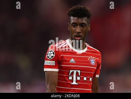 Munich, Allemagne, 1st novembre 2022. Kingsley Coman de Bayern Munchen lors du match de la Ligue des champions de l'UEFA à l'Allianz Arena de Munich. Le crédit photo devrait se lire: Jonathan Moscrop / Sportimage Banque D'Images