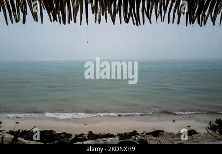 Raratonga Cook Islands voyage 2022 vacances Sea change villas terrasse et plage Banque D'Images