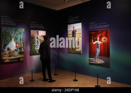 Exposition d'art de Kent Monkman, un artiste autochtone canadien des Premières nations Banque D'Images