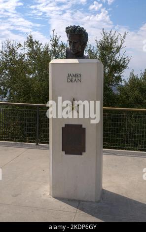 James Dean Memorial de Rebel sans cause à l'observatoire Griffith de Los Angeles, en Californie Banque D'Images