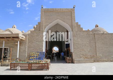 Toki Zargaron (bazar des juifs), rue Khodja Nurobod, Centre historique, Boukhara, province de Boukhara, Ouzbékistan, Asie centrale Banque D'Images