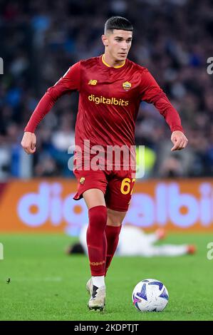 Rome, Italie. 06th novembre 2022. Cristian Volpato de AS Roma pendant la série Un match entre Roma et Latium au Stadio Olimpico, Rome, Italie, le 6 novembre 2022. Credit: Giuseppe Maffia/Alay Live News Banque D'Images