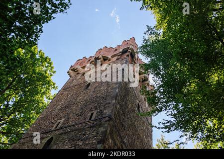 Tour Piast, partie du château de Cieszyn, bastion gothique-renaissance de la ville frontalière de Cieszyn en Pologne Banque D'Images