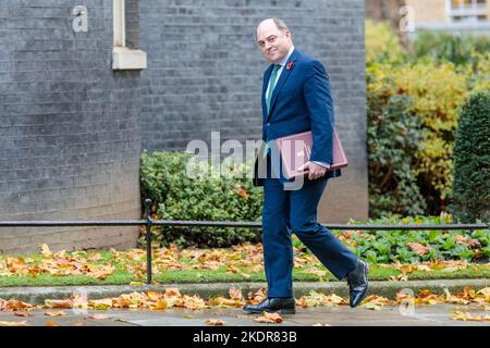 Downing Street, Londres, Royaume-Uni. 8th novembre 2022. Le député de Ben Wallace, secrétaire d'État à la Défense, assiste à la réunion hebdomadaire du Cabinet au 10 Downing Street. Photo par Amanda Rose/Alamy Live News Banque D'Images