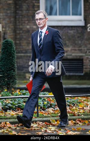 David TC Davies, député, secrétaire d'État pour le pays de Galles. Londres, Royaume-Uni. 08th novembre 2022. Les ministres du Parti conservateur assistent à la réunion hebdomadaire du cabinet du gouvernement Sunak au 10 Downing Street à Londres. Credit: Imagetraceur/Alamy Live News Banque D'Images