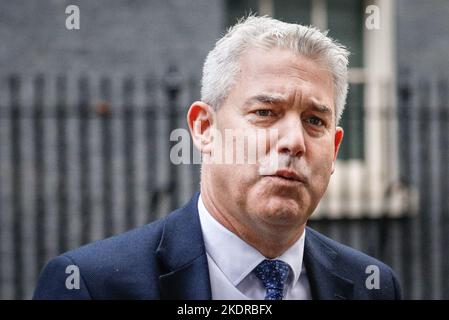 Londres, Royaume-Uni. 08th novembre 2022. Steve Barclay, député, secrétaire d'État à la Santé et aux soins sociaux. Les ministres du Parti conservateur assistent à la réunion hebdomadaire du cabinet du gouvernement Sunak au 10 Downing Street à Londres. Credit: Imagetraceur/Alamy Live News Banque D'Images