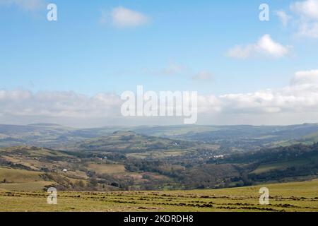 Bowstonegate lors d'une journée d'hiver sans neige près de Lyme Park Cheshire Angleterre Banque D'Images