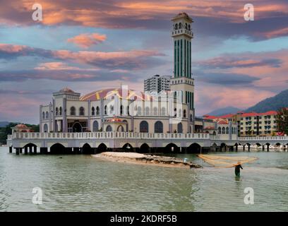 Mosquée flottante, Penang, Malaisie Banque D'Images