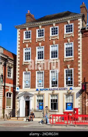 L'imposante architecture géorgienne en briques rouges dans le Cross, Worcester, Worcestershire, Angleterre, Royaume-Uni Banque D'Images