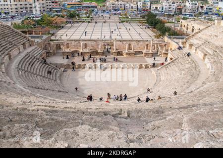 Théâtre romain et Forum Amman Jordanie Banque D'Images