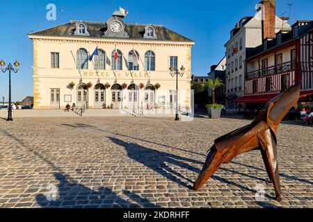 Honfleur Normandie France. Hôtel de ville Banque D'Images