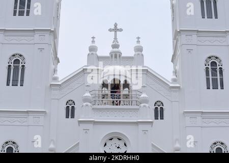 Sanctuaire national Basilique notre-Dame de Ransom, Vallarpadam, Kochi, Kerala. Banque D'Images