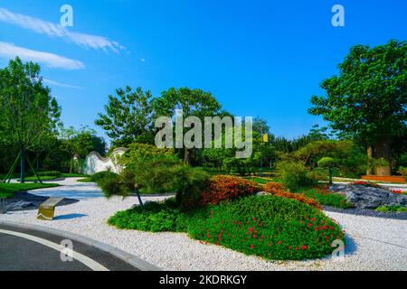 View of the North Canal of Tianjin Section of the Beijing-Hangzhou Grand Canal Stock Photo