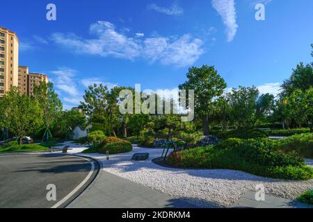 Vue sur le canal nord de Tianjin Section du Grand Canal Beijing-Hangzhou Banque D'Images