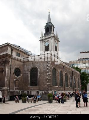 Église juive du Saint-Laurent, Guildhall Yard, The City, Londres, Royaume-Uni - ainsi nommée en raison de la population juive élevée dans cette région au moment où elle a été construite. Banque D'Images