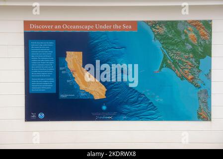 Point Reyes , Californie, États-Unis. 1 mai 2021. Découvrez un panorama océanique sous la mer carte, une carte des parcs nationaux à point Reyes National Seashore Banque D'Images