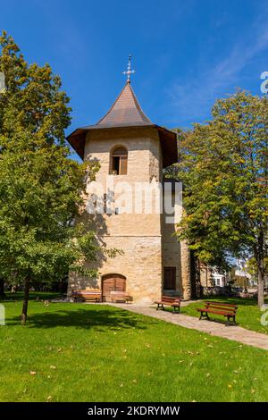 Monastère de l'humour, comté de Suceava, Moldavie, Roumanie : une des célèbres églises de la Moldavie. C'est la Dormition de l'Église mère de Dieu. Banque D'Images