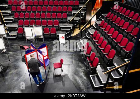 Lors des élections de mi-mandat de 2022 dans la capitale de l'État du Vermont, Montpelier, VT, États-Unis. Banque D'Images