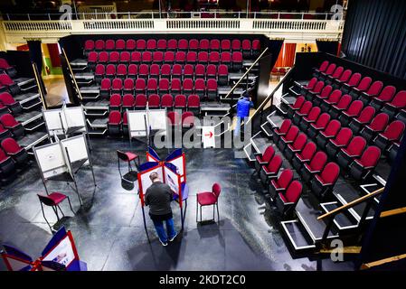 Lors des élections de mi-mandat de 2022 dans la capitale de l'État du Vermont, Montpelier, VT, États-Unis. Banque D'Images