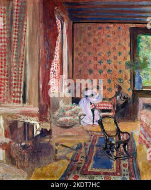 Edouard Vuillard. Au jeu de société par Jean-Édouard Vuillard (1868-1940), huile sur bois, 1902 Banque D'Images