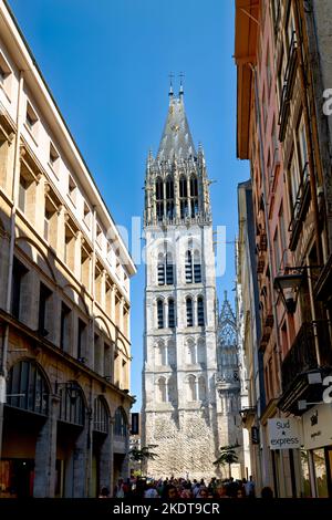 Rouen Normandie France. Cathédrale notre Dame Banque D'Images