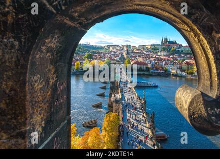 Le Pont Charles, Prague Banque D'Images